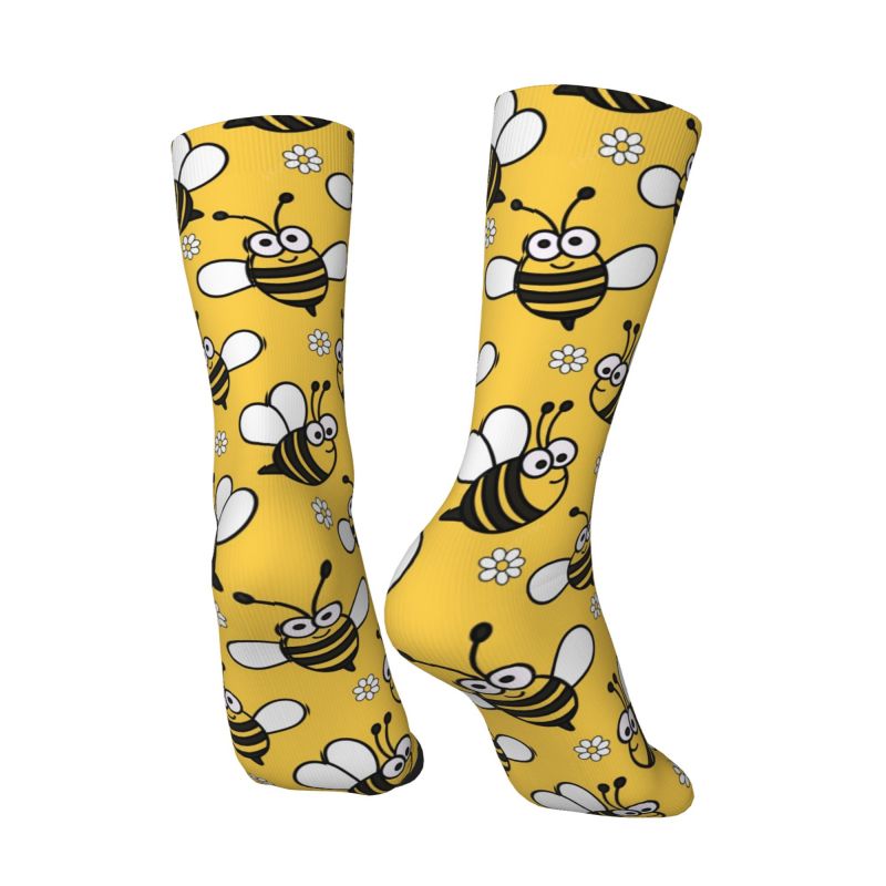 Dress Sock Men - Custom Cute Little Bees Men's Crew