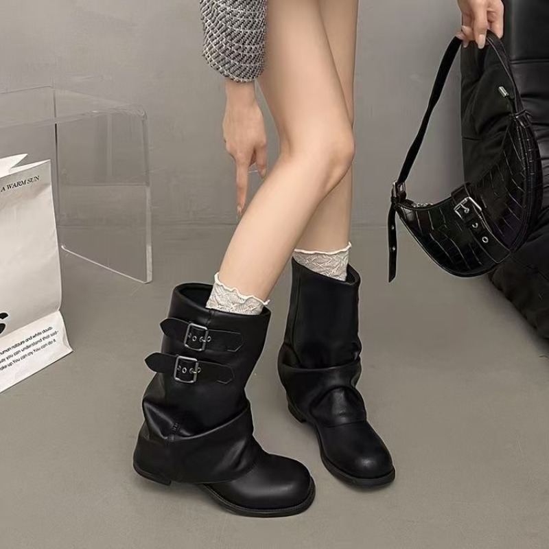 Women Black Slouchy Mid Calf B - Boot Sock Slouchy review and price