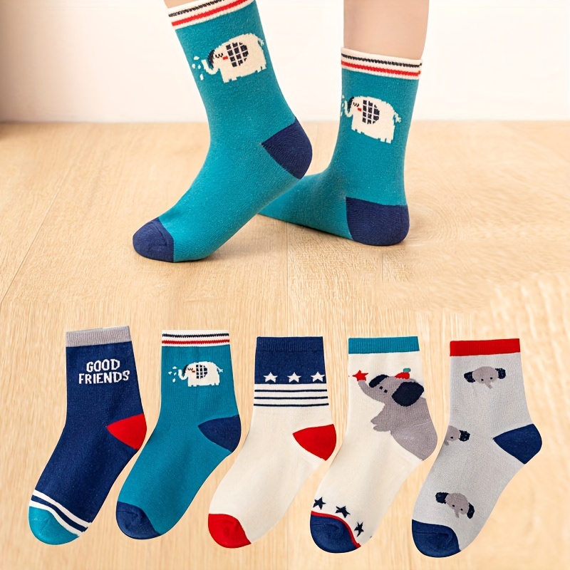 5‑Pack Kids Boys Socks Cartoon - Cotton Crew Sock Pack review and price