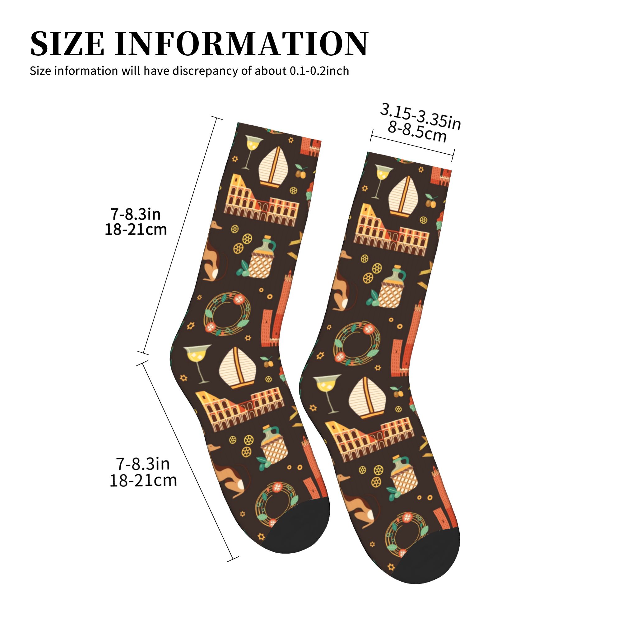 Italy Travel Italian Food Land - Dress Sock Men review and price