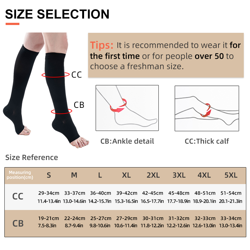 S-5XL 2pcs/Pair Medical Compre - Compression Sleeve Calf review and price